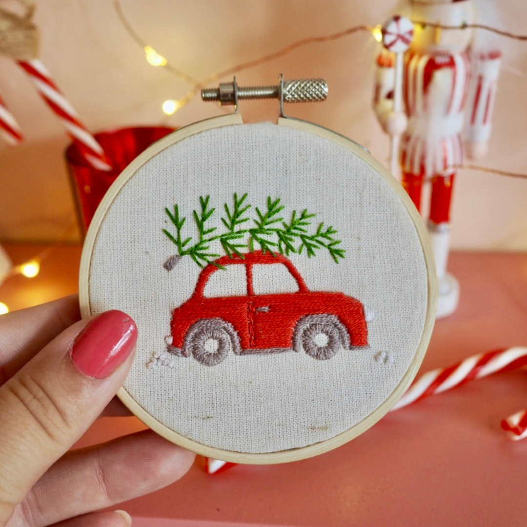 Christmas Tree Car Embroidery Kit