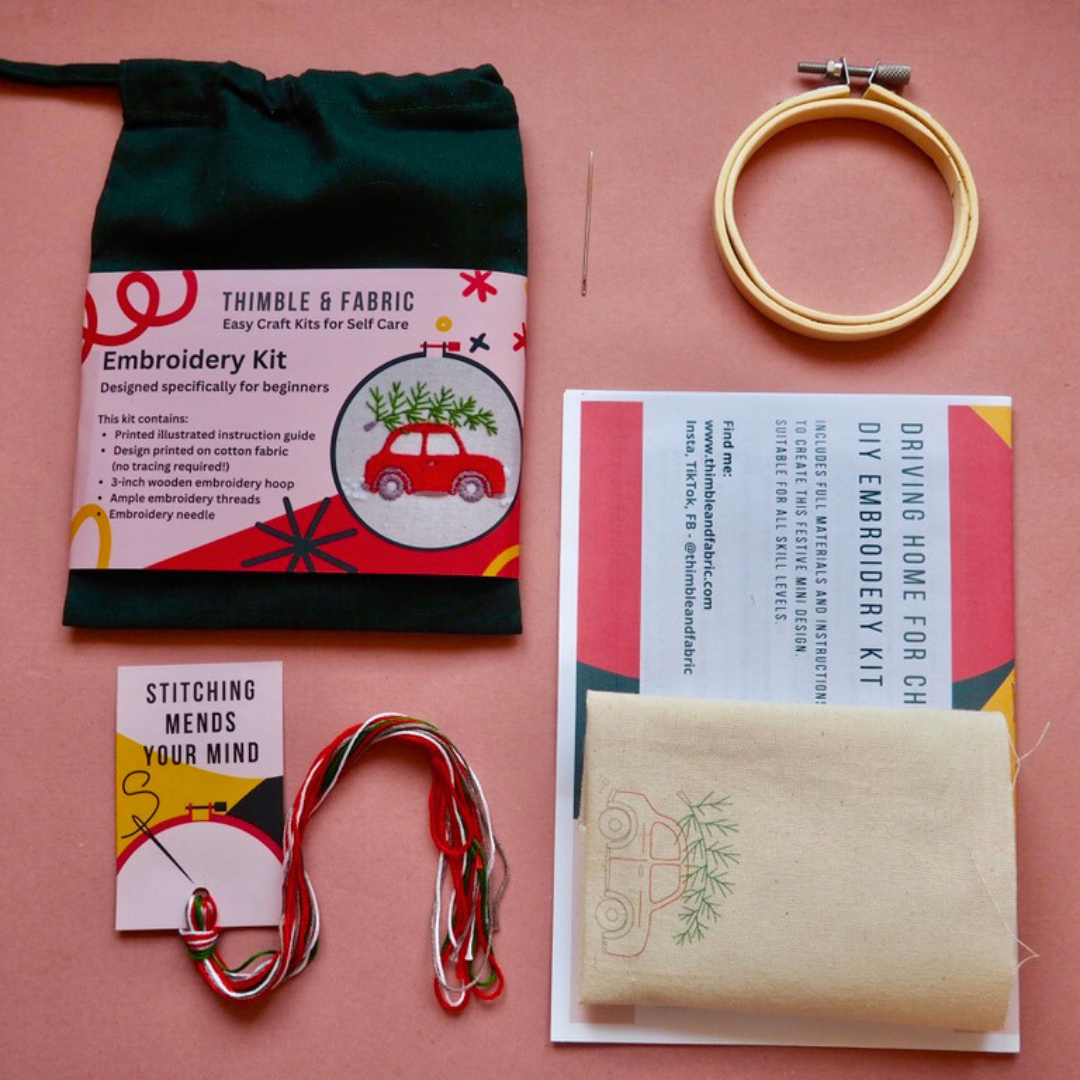 Christmas Tree Car Embroidery Kit