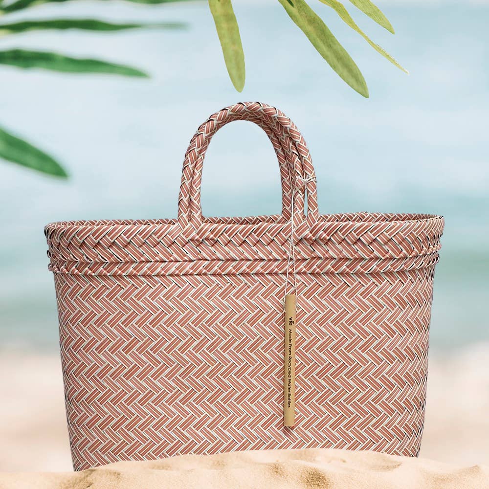 Recycled Plastic Woven Beach/Tote Bag