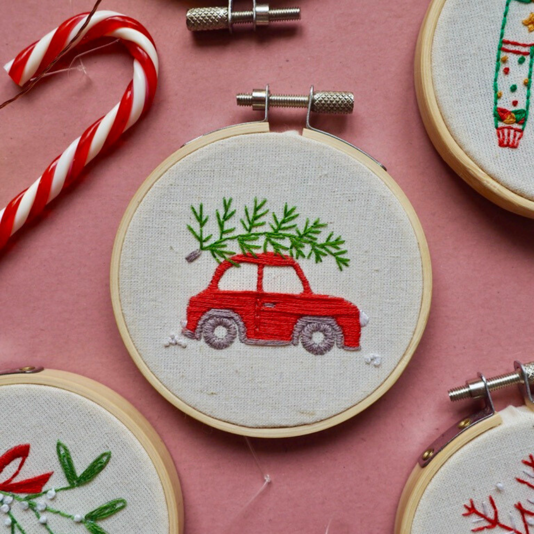 Christmas Tree Car Embroidery Kit