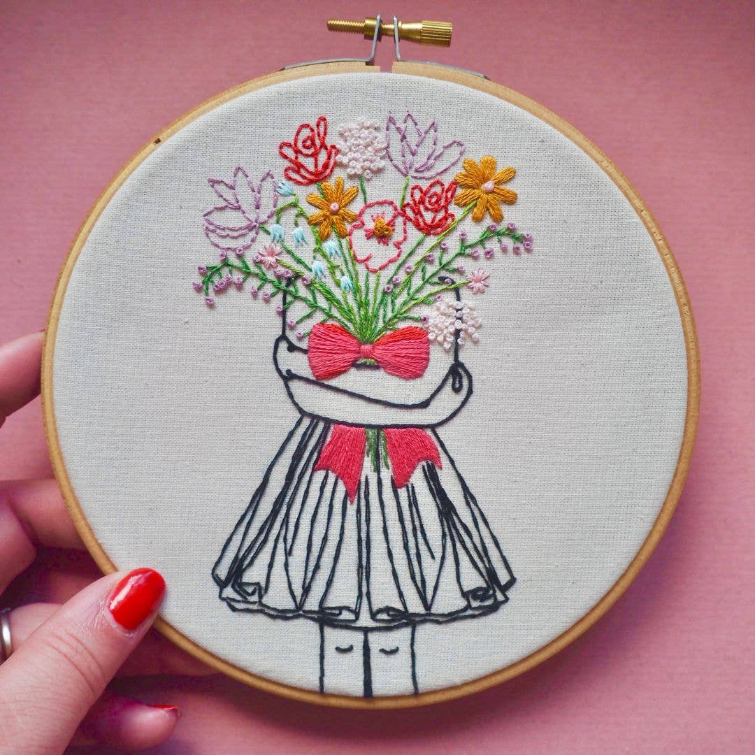Flower Girl Embroidery Kit
