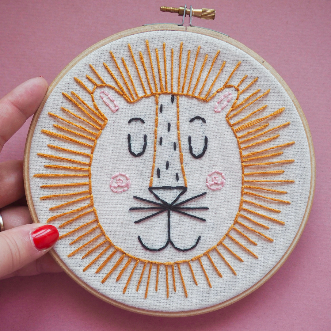 Lion Embroidery Kit