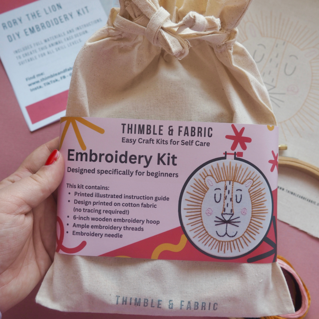 Lion Embroidery Kit