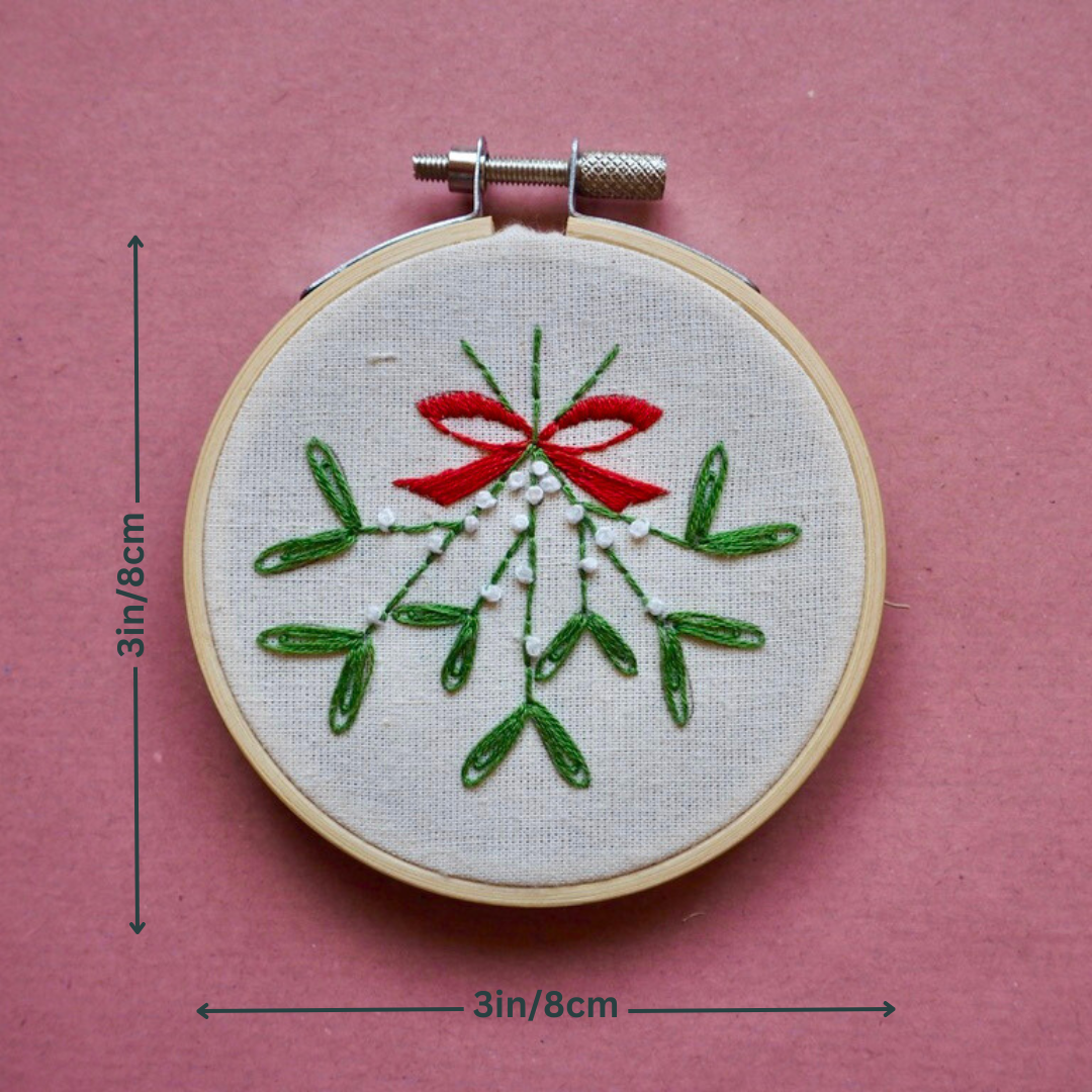 Christmas Mistletoe Embroidery Kit