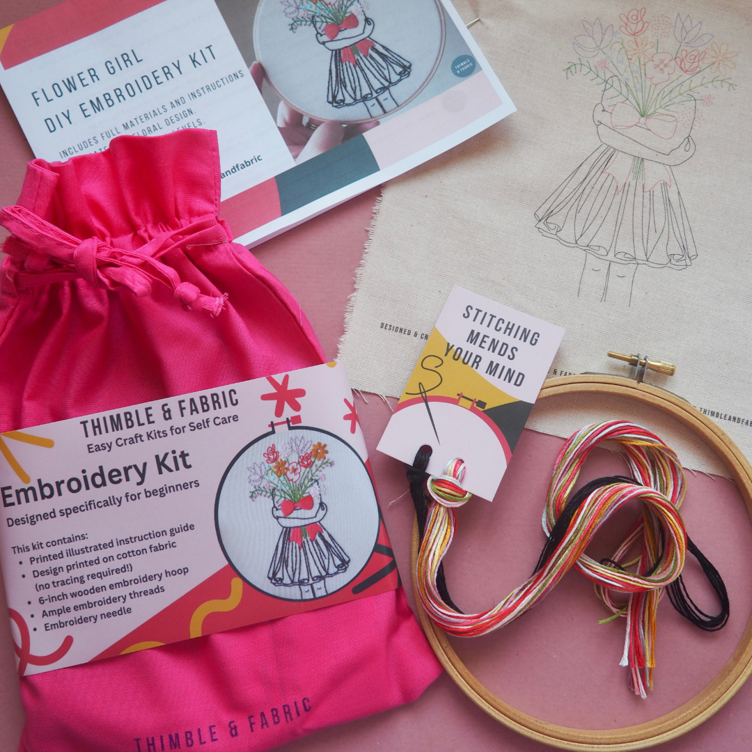 Flower Girl Embroidery Kit