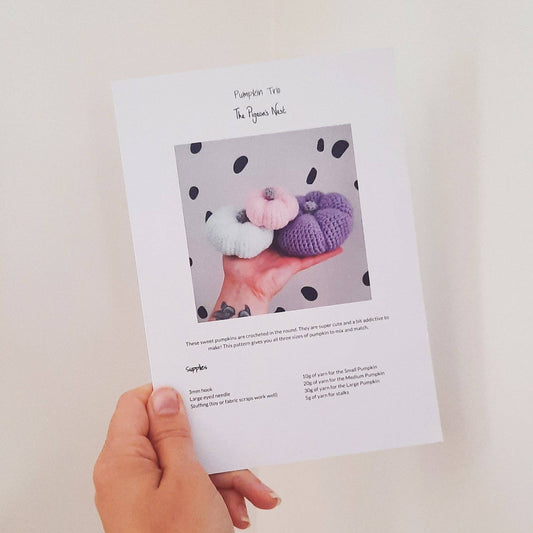 Pumpkin Printed Crochet Pattern | Autumn Fall Project Idea