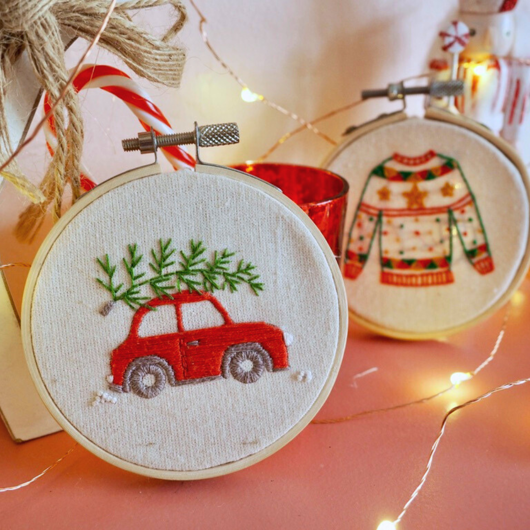 Christmas Tree Car Embroidery Kit