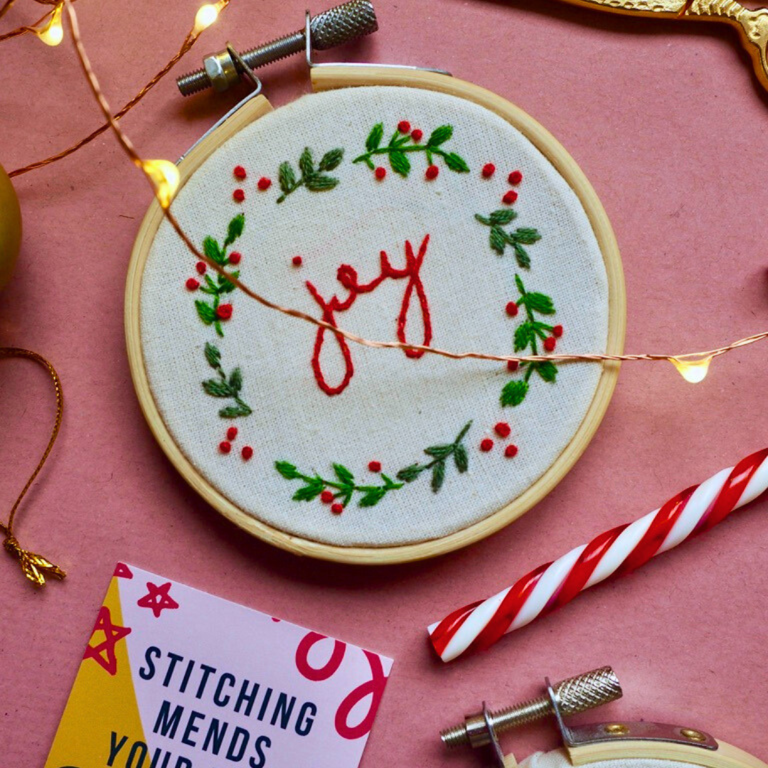 Christmas Wreath Embroidery Kit