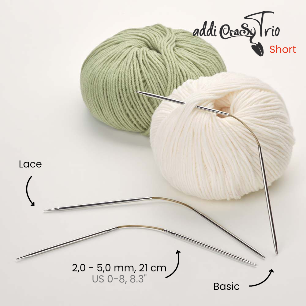 Addi CraSyTrio Short Double Pointed Knitting Needles (160-2)