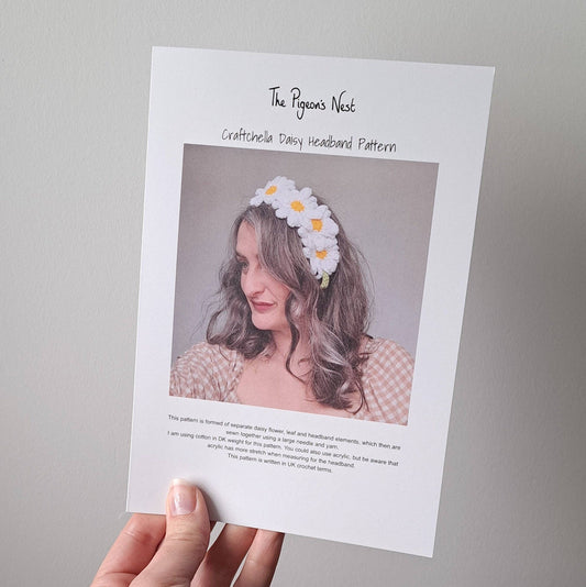 Daisy Headband Printed Crochet Pattern | Summer Makes