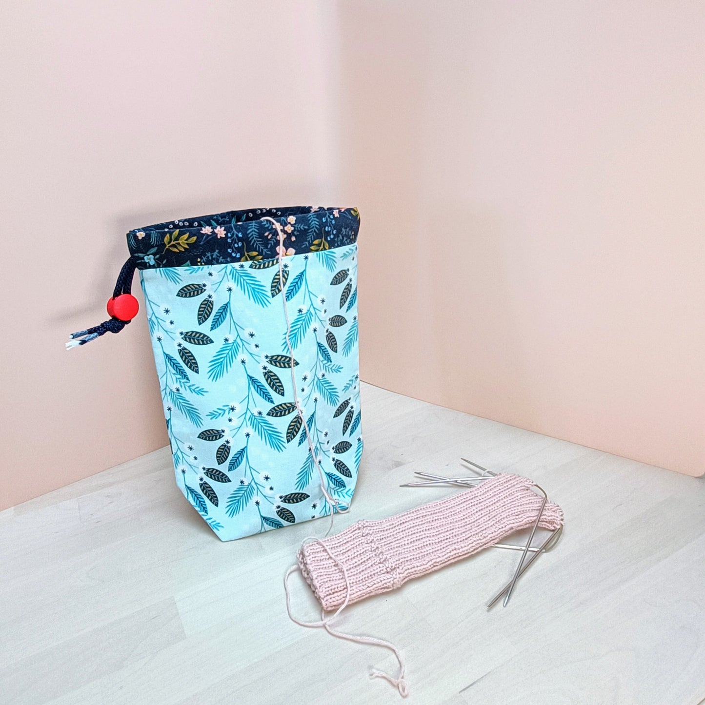 Sock Drawstring Project Bag