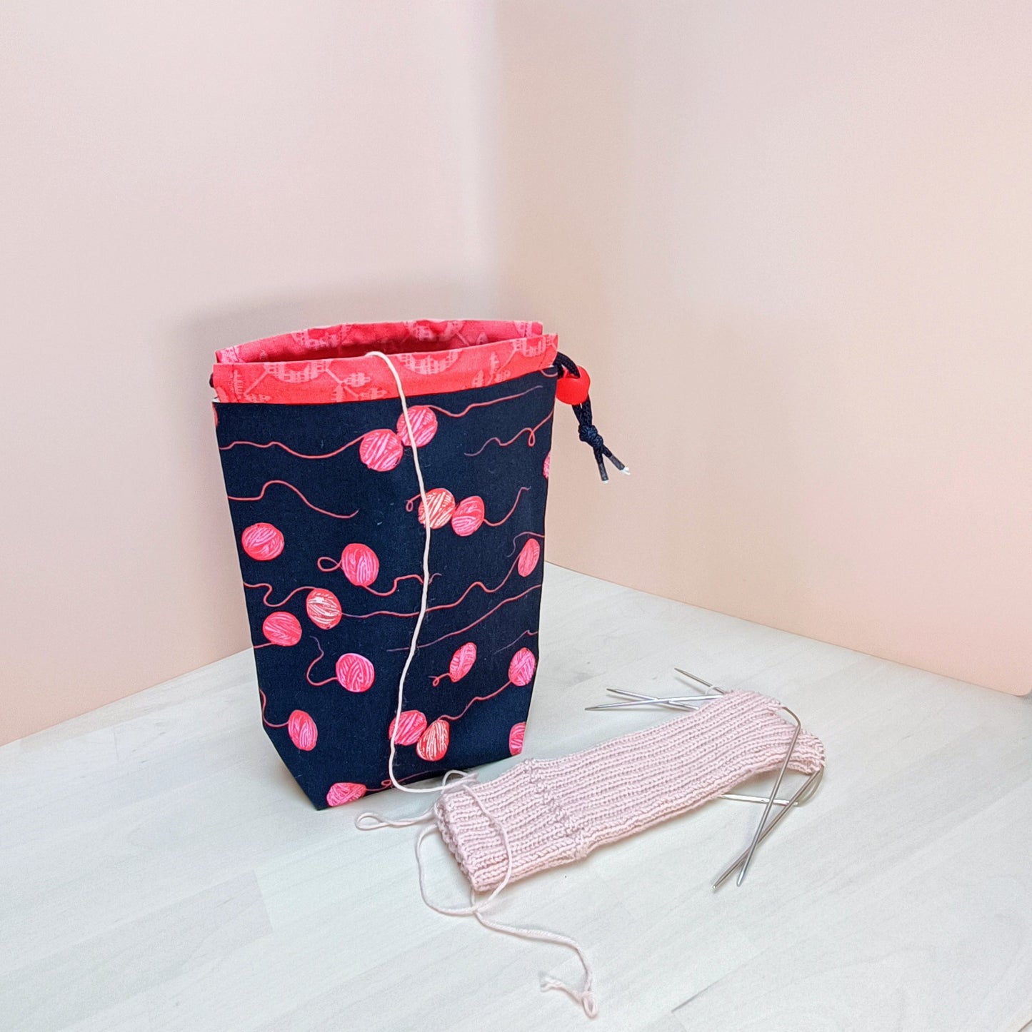 Sock Drawstring Project Bag