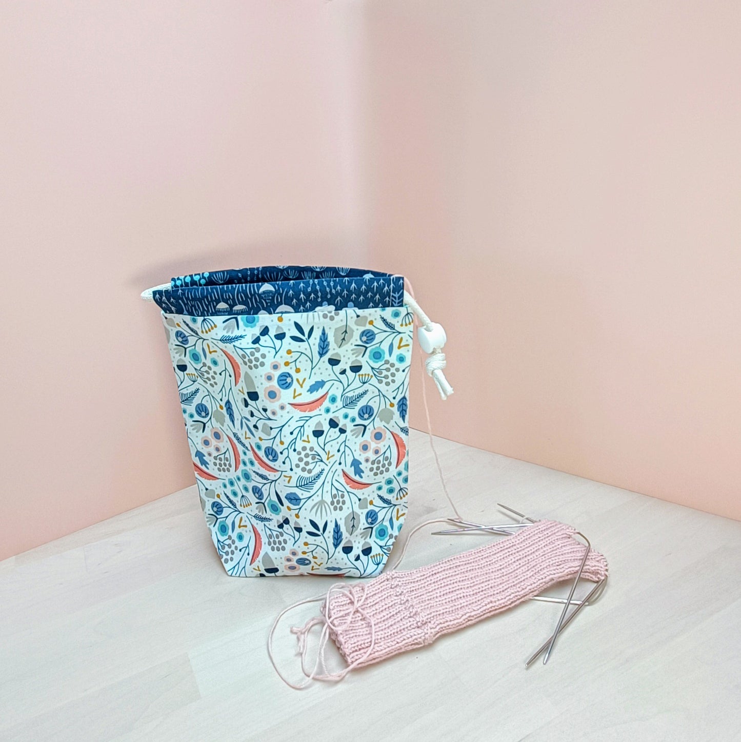 Sock Drawstring Project Bag