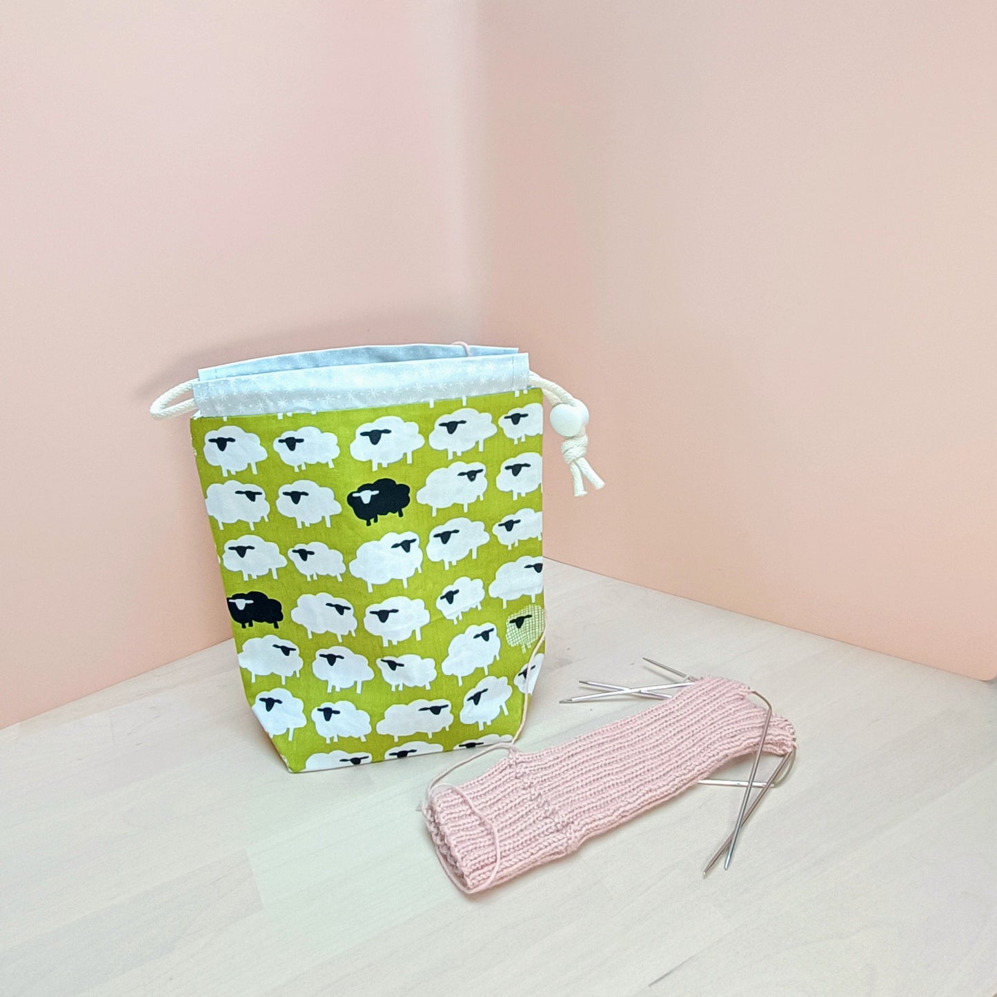 Sock Drawstring Project Bag