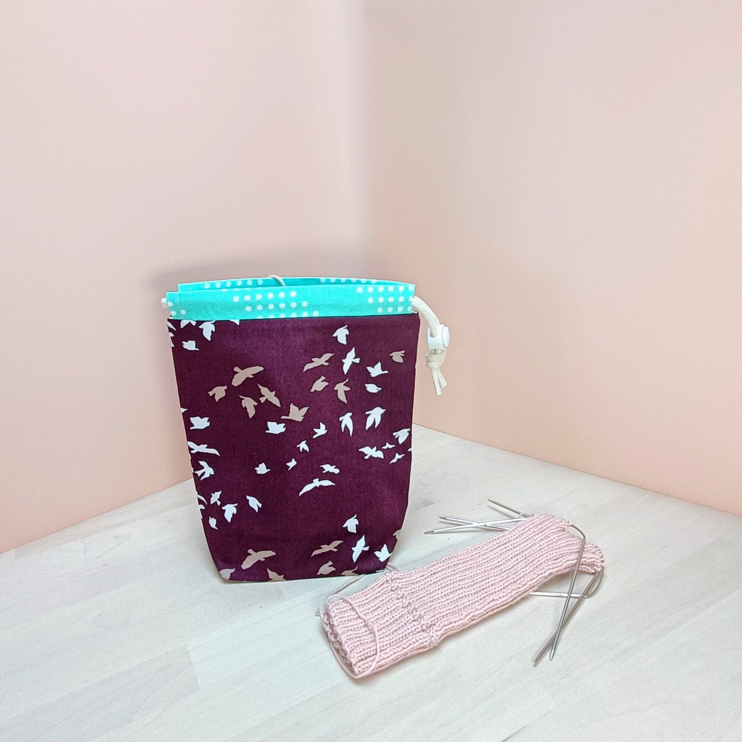 Sock Drawstring Project Bag