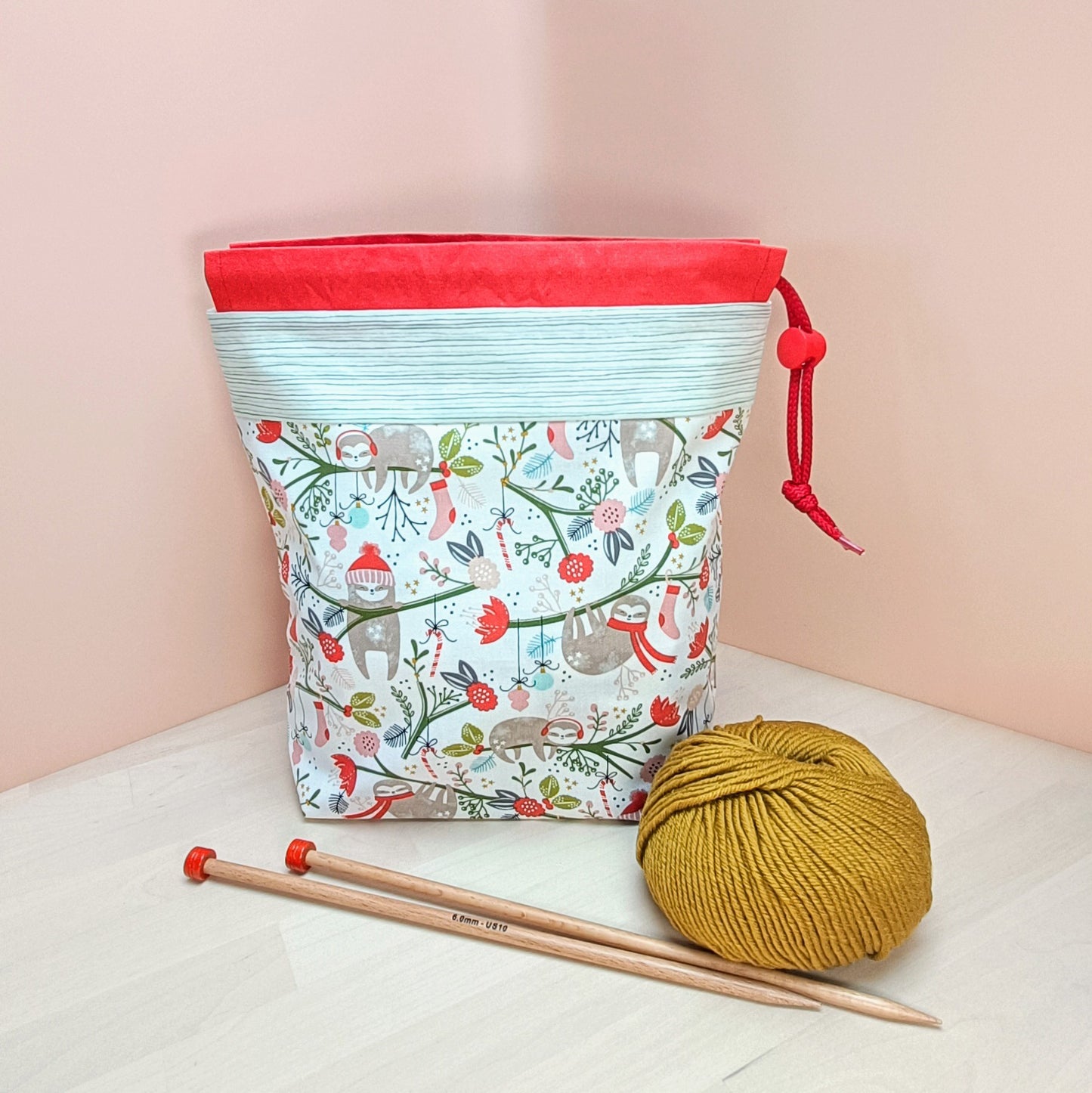 Scarf Drawstring Project Bag