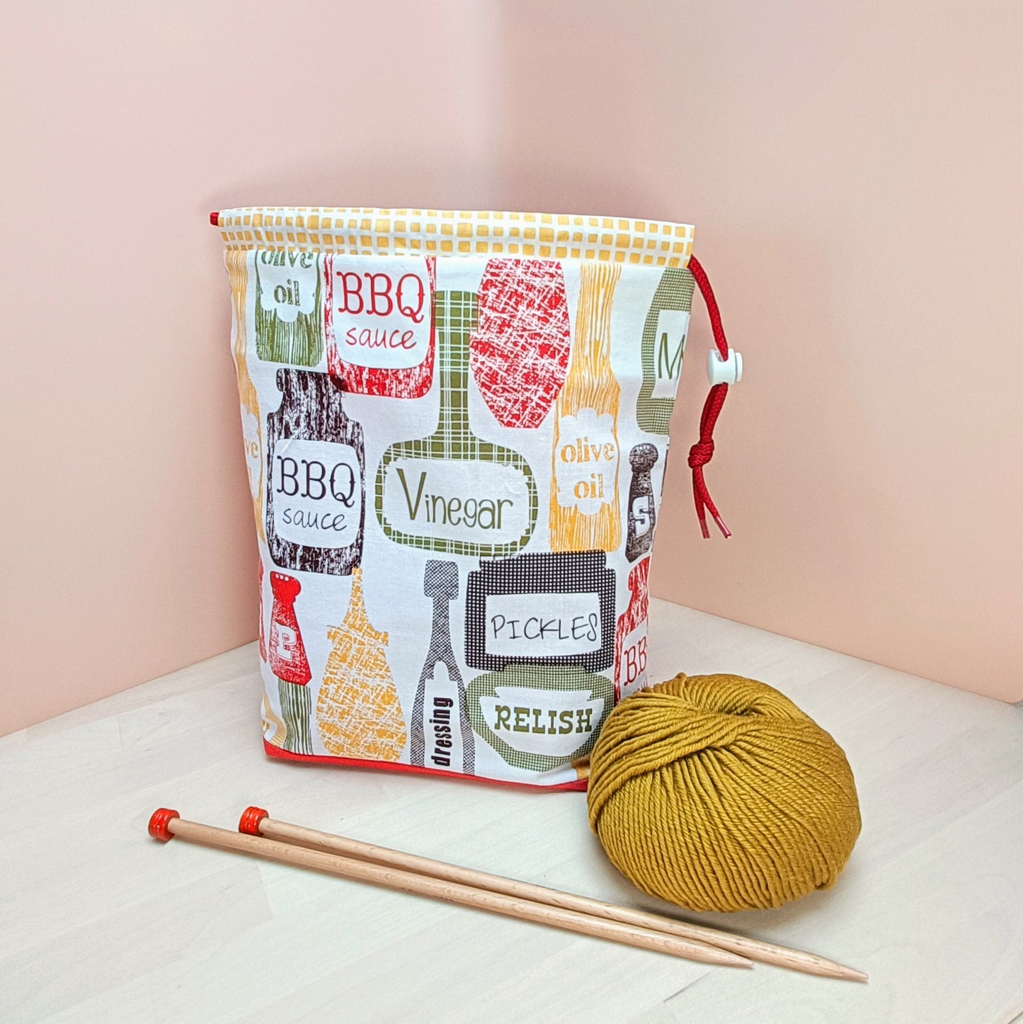 Scarf Drawstring Project Bag