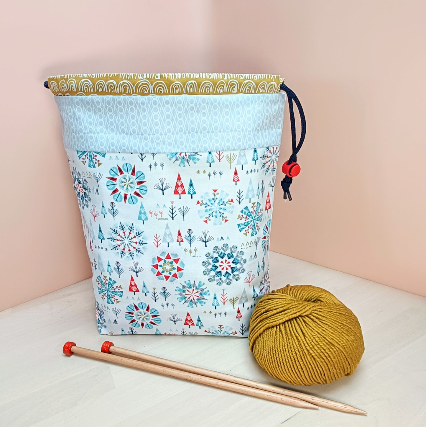 Scarf Drawstring Project Bag