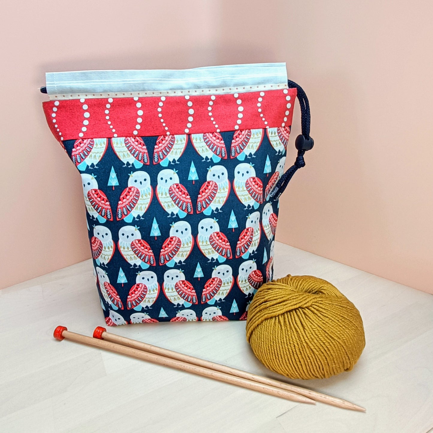 Scarf Drawstring Project Bag