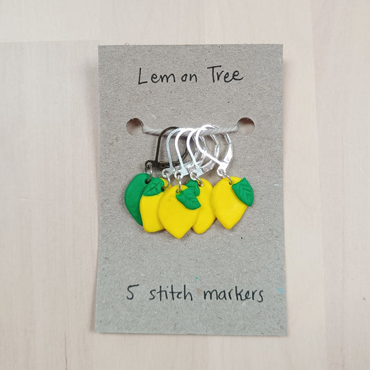 Lemon Tree Stitch Marker Set