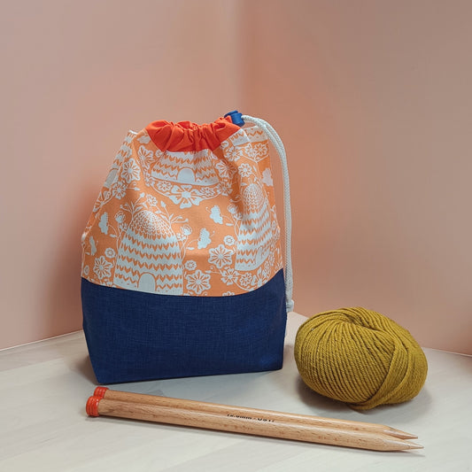 Scarf Drawstring Project Bag