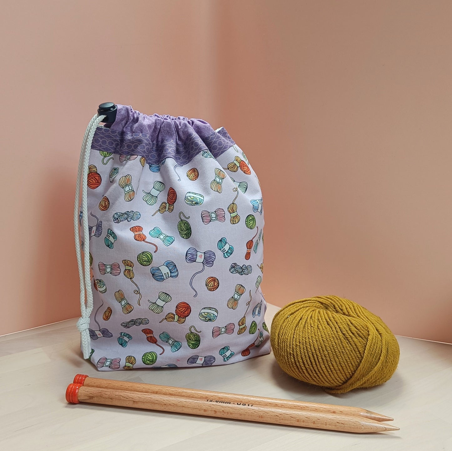 Scarf Drawstring Project Bag