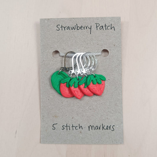 Strawberry Patch Stitch Marker Set
