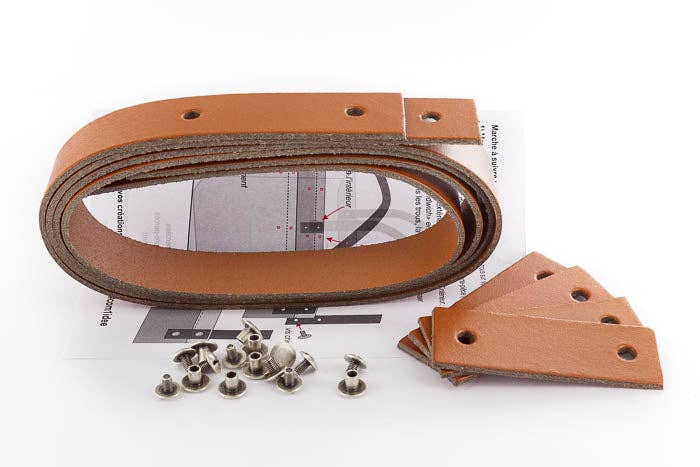 Leather handles | Camel | Large size