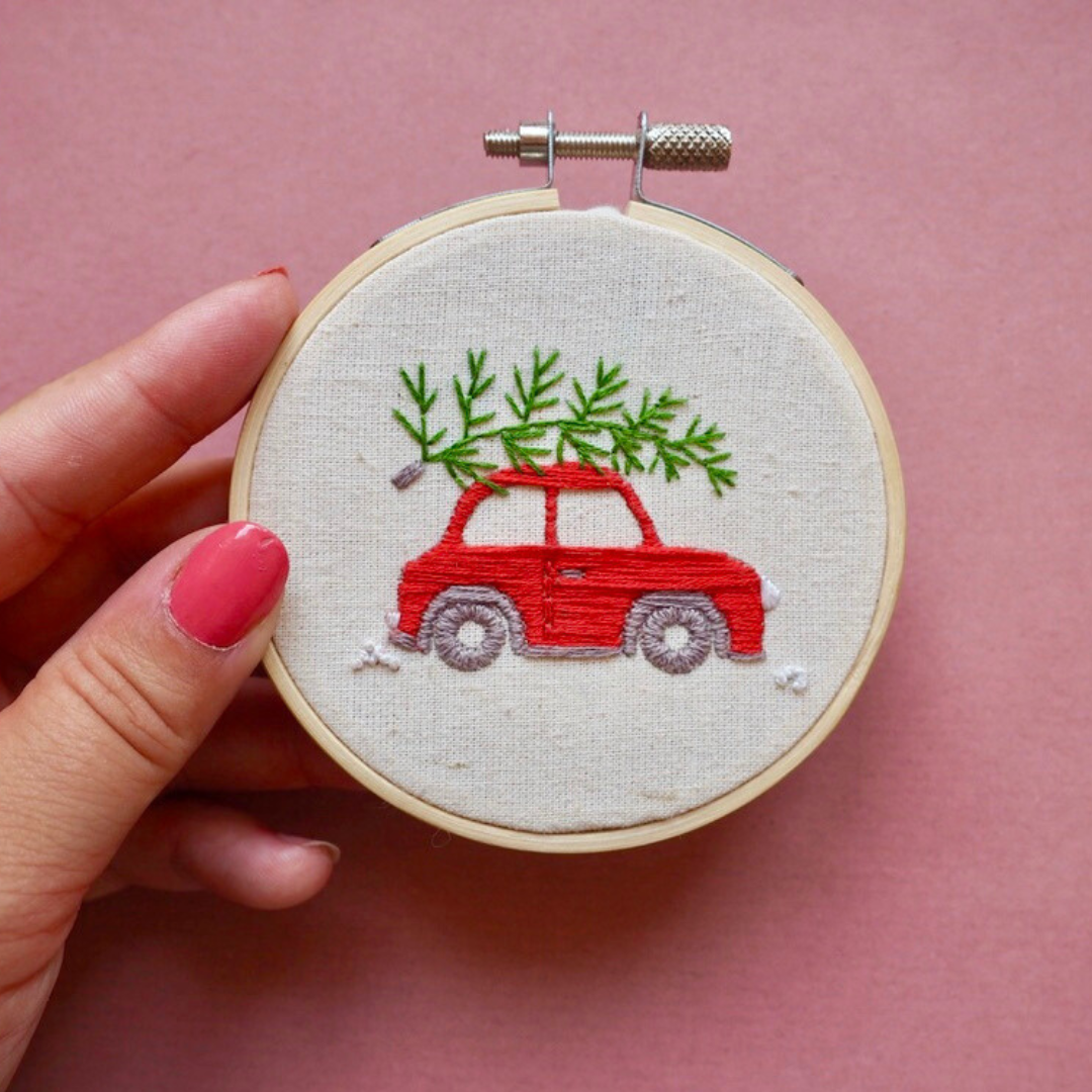 Christmas Tree Car Embroidery Kit