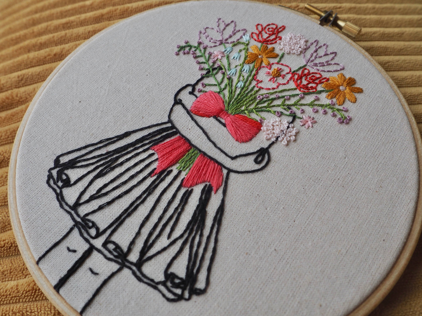 Flower Girl Embroidery Kit