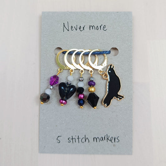 Nevermore Stitch Marker Set