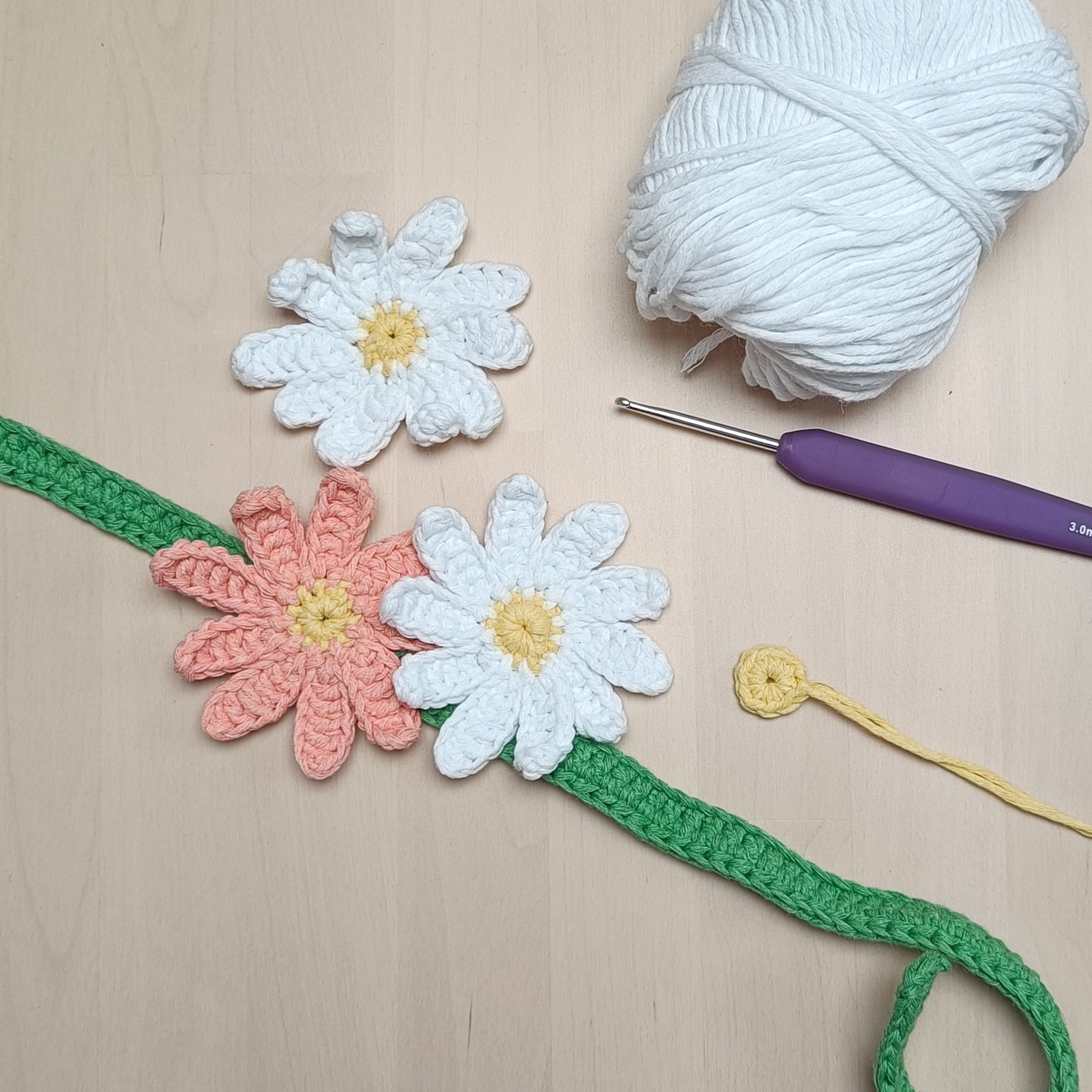 Crochet Daisy Headband