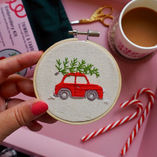 Christmas Tree Car Embroidery Kit