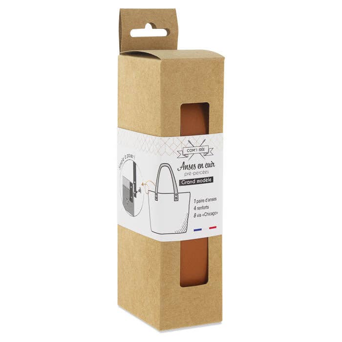 Leather handles | Camel | Large size