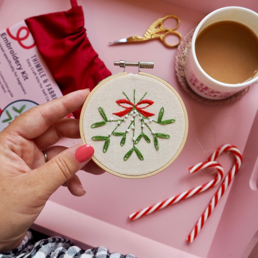 Christmas Mistletoe Embroidery Kit