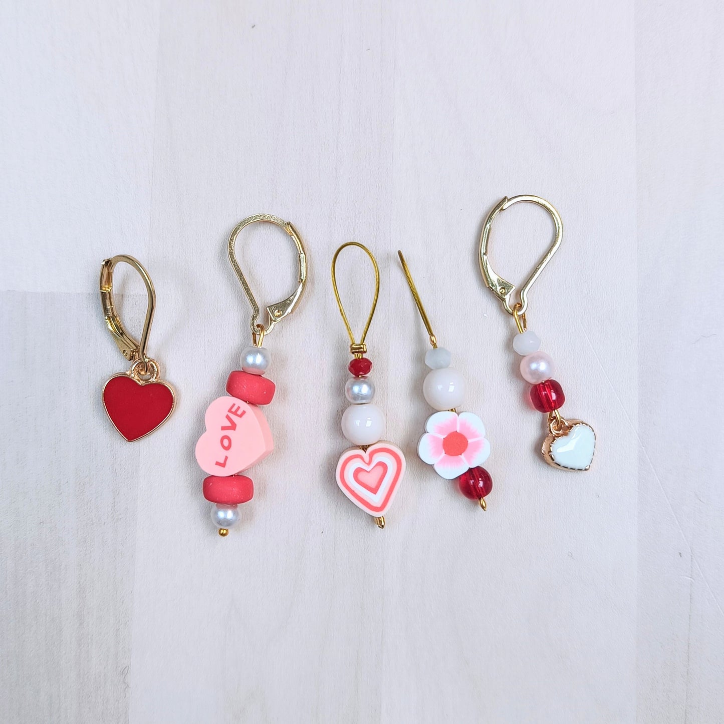 Candy Hearts Stitch Marker Set