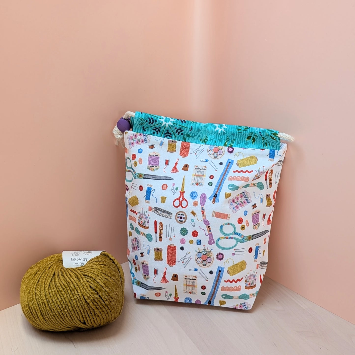 Hat Drawstring Project Bag