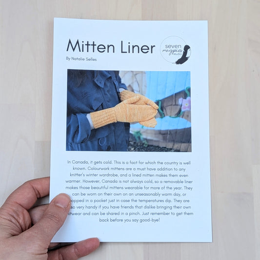 Mitten Liner Printed Pattern