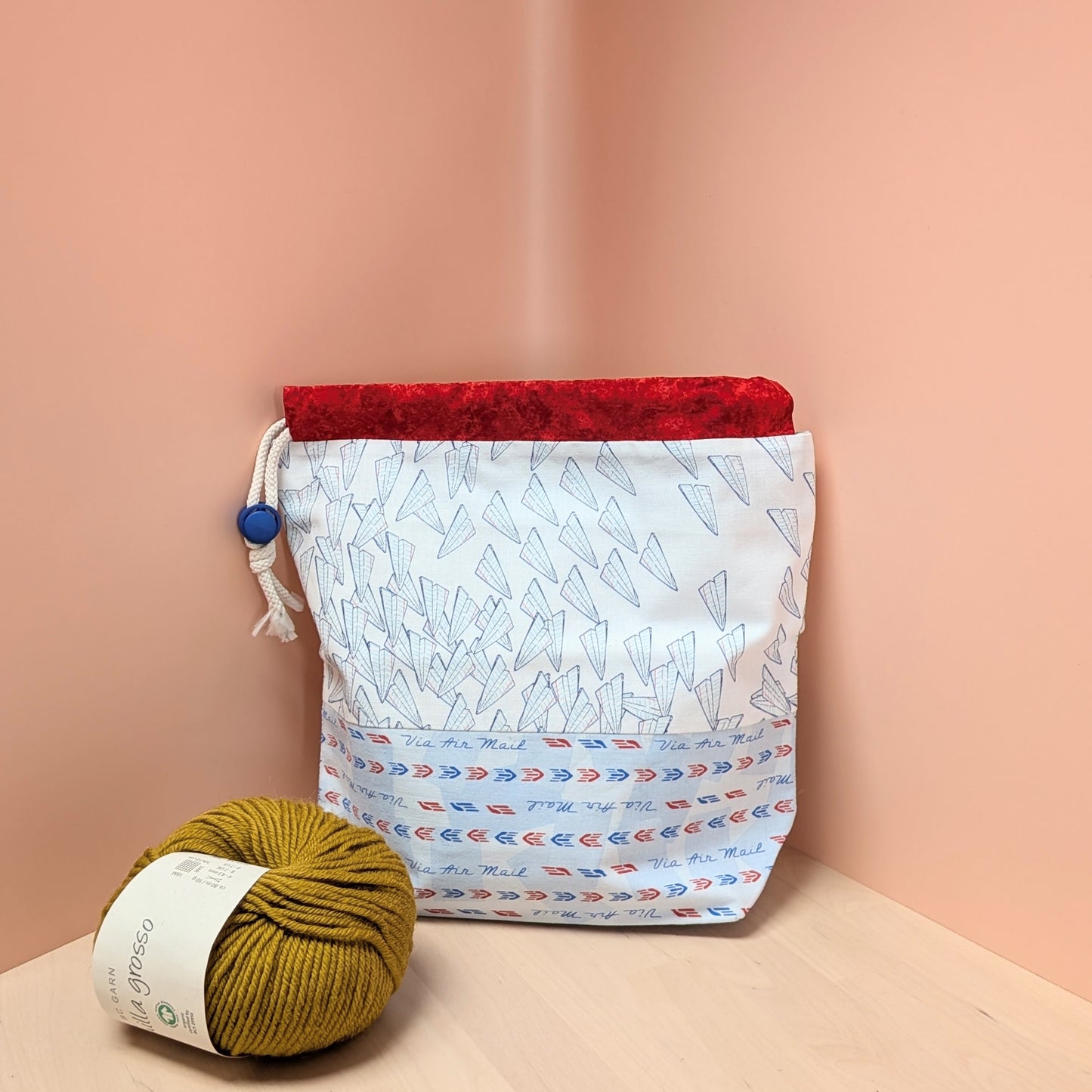 Scarf Drawstring Project Bag