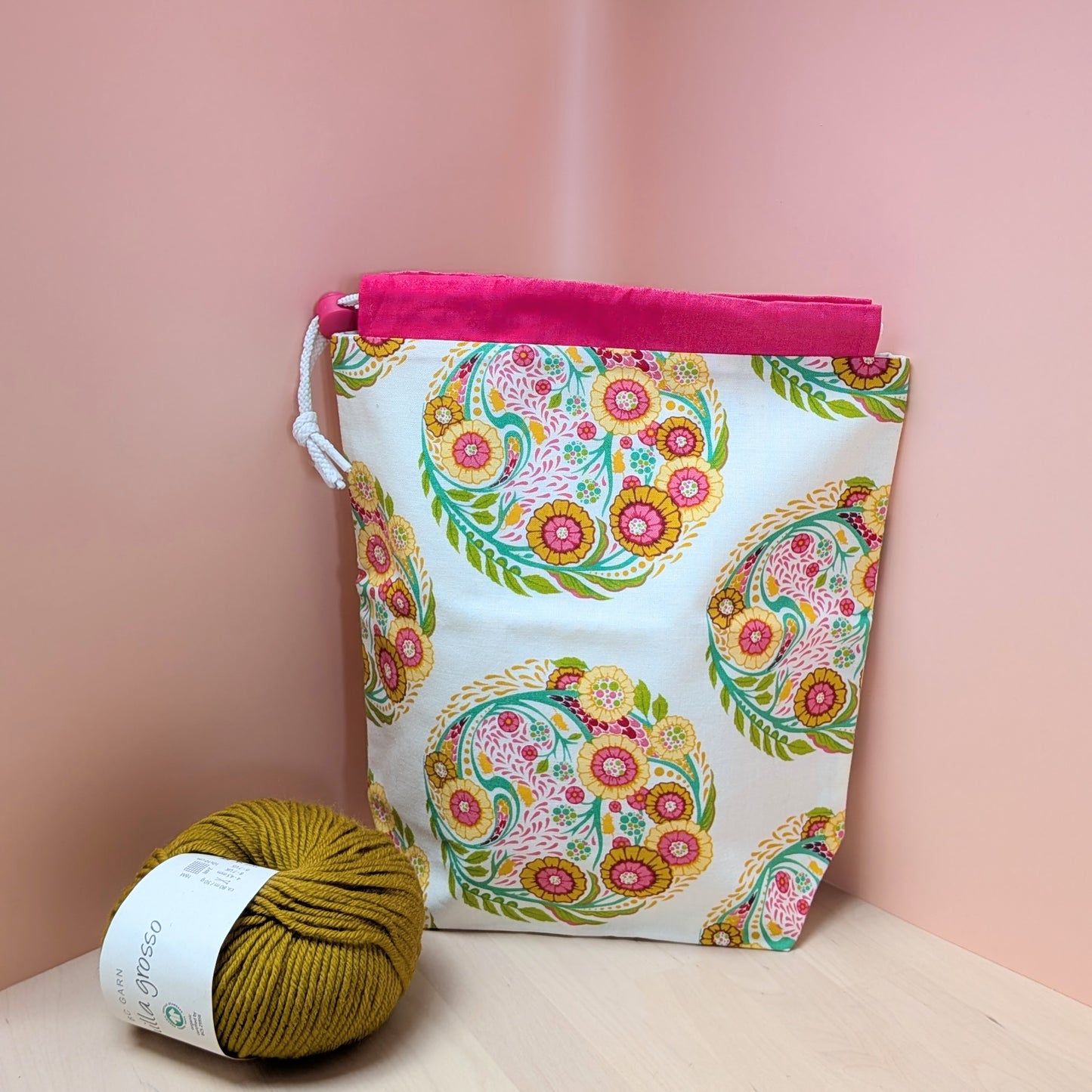 Scarf Drawstring Project Bag