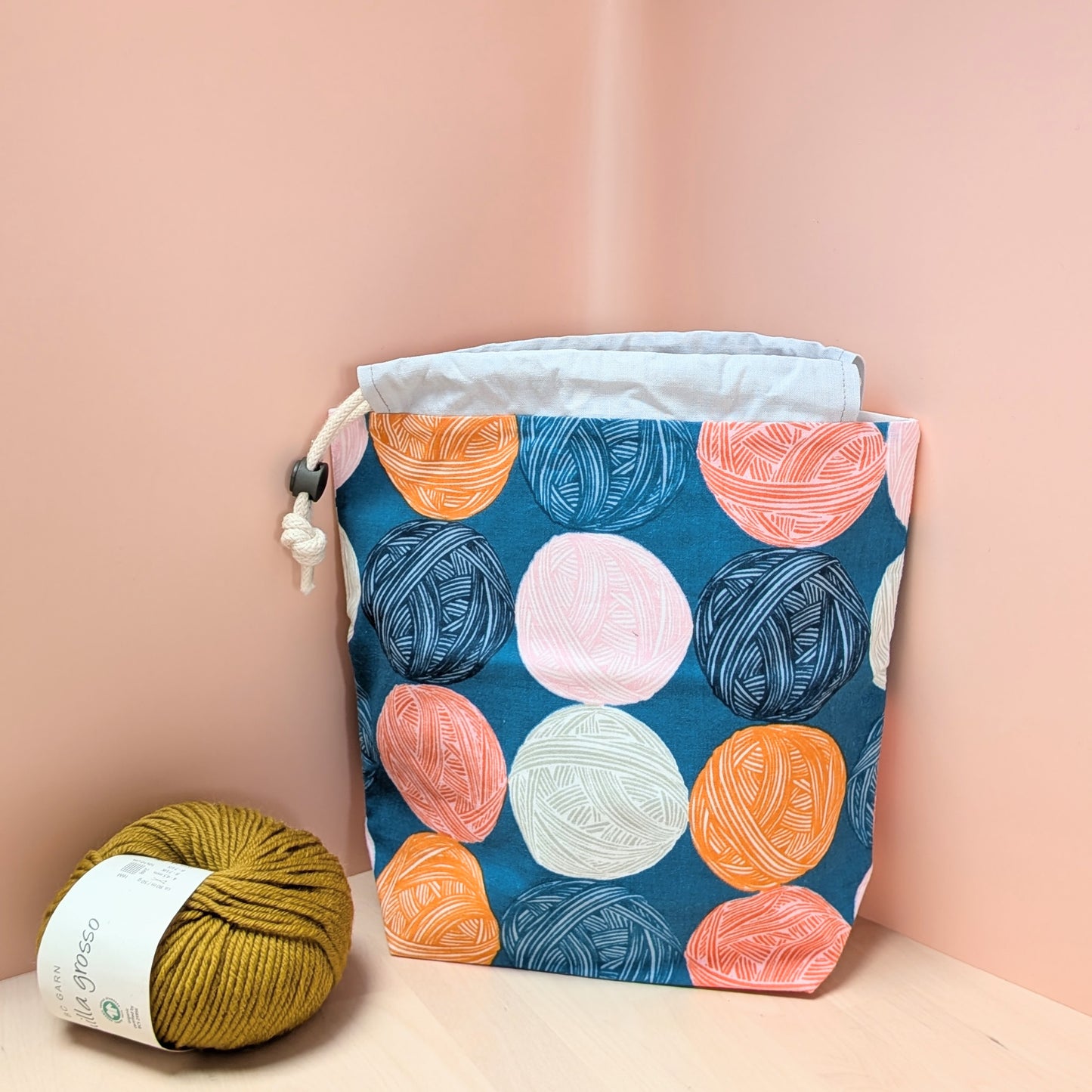 Scarf Drawstring Project Bag