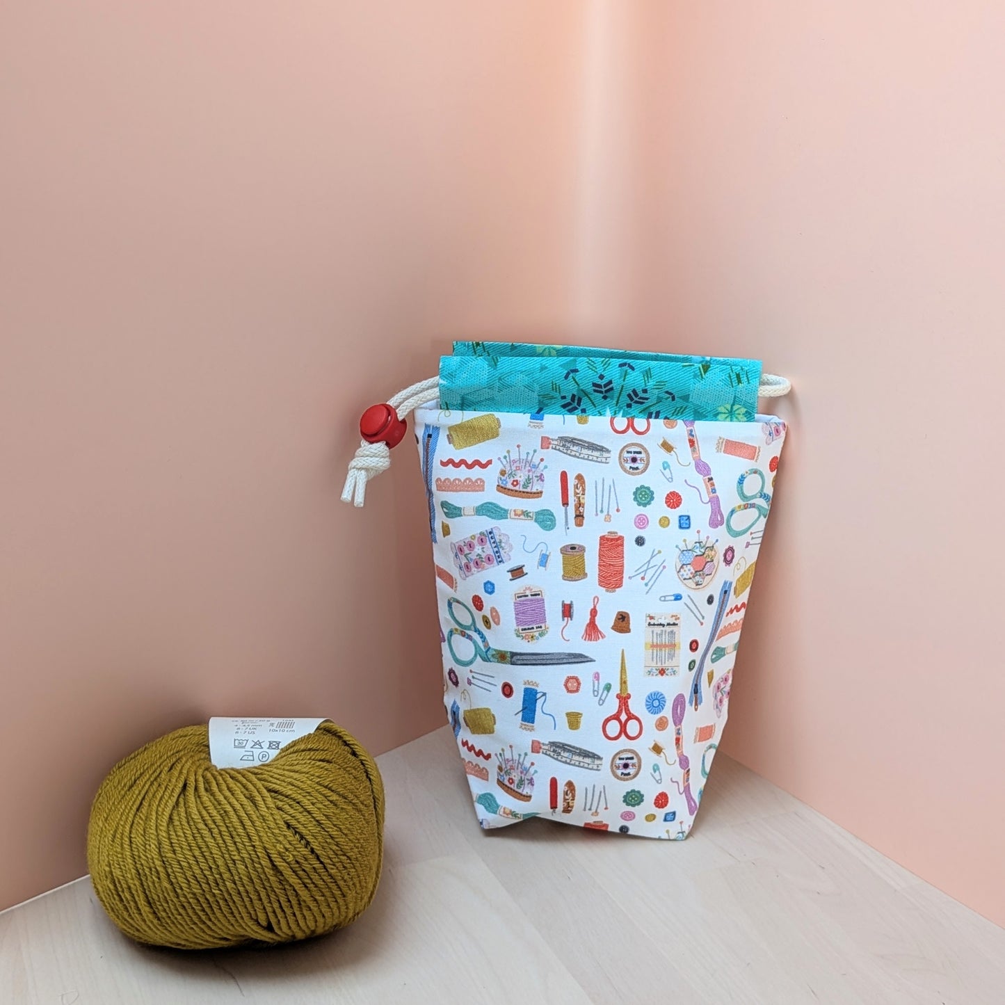Sock Drawstring Project Bag