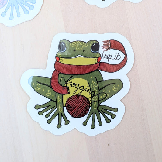 Frogging Vinyl Sticker