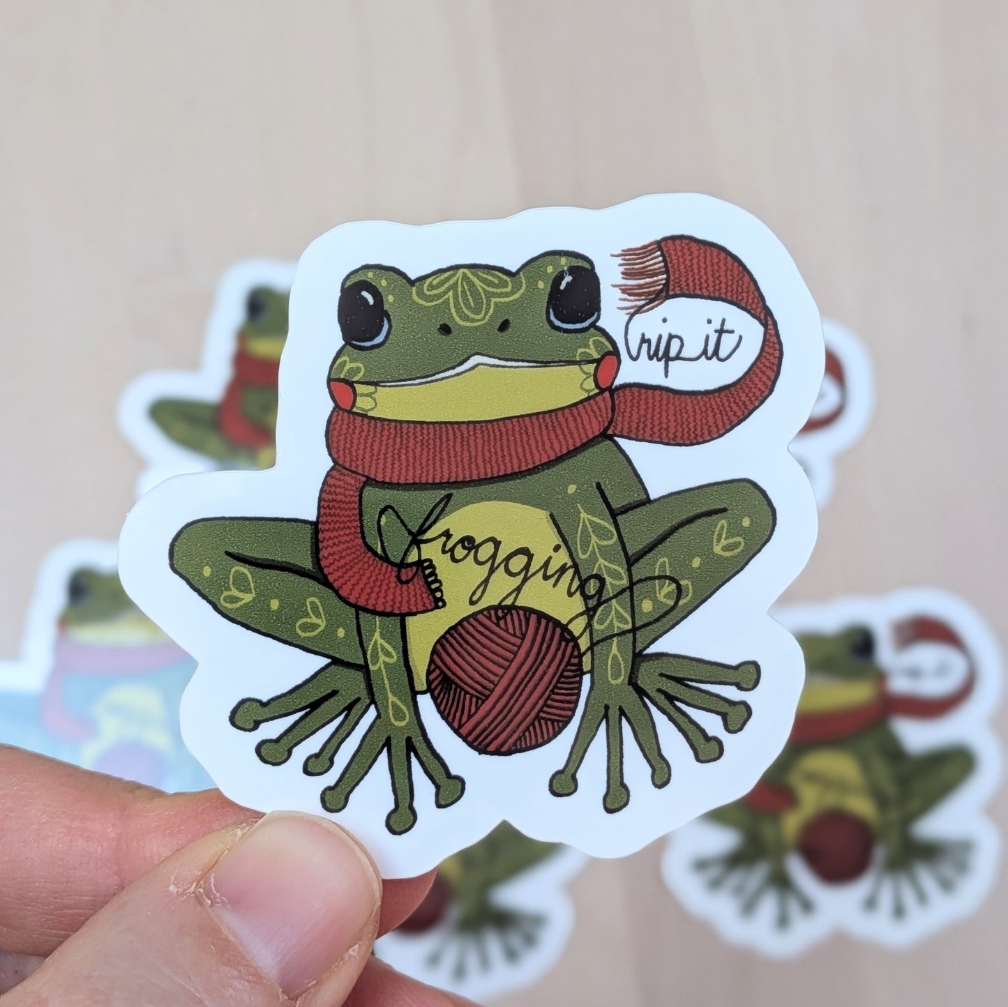 Frogging Vinyl Sticker