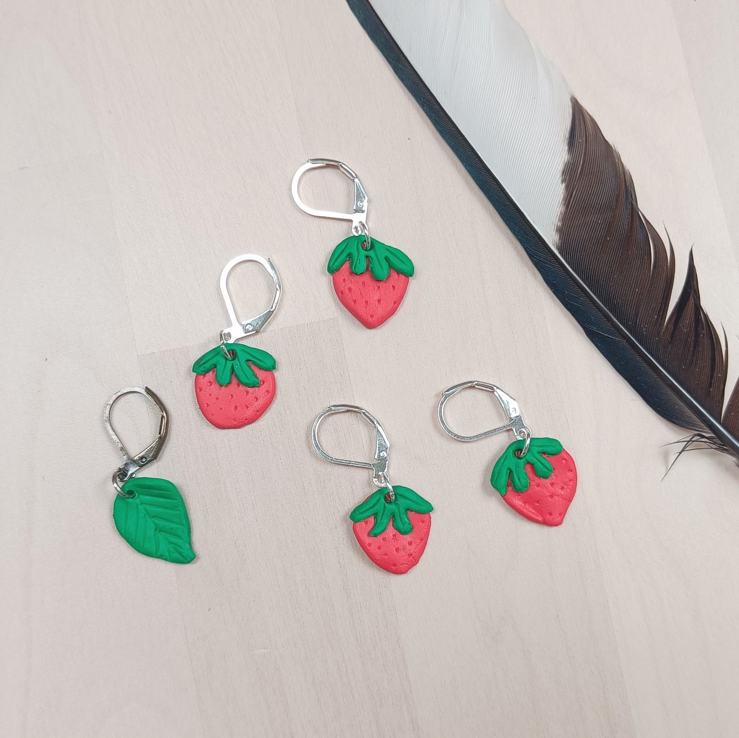Strawberry Patch Stitch Marker Set