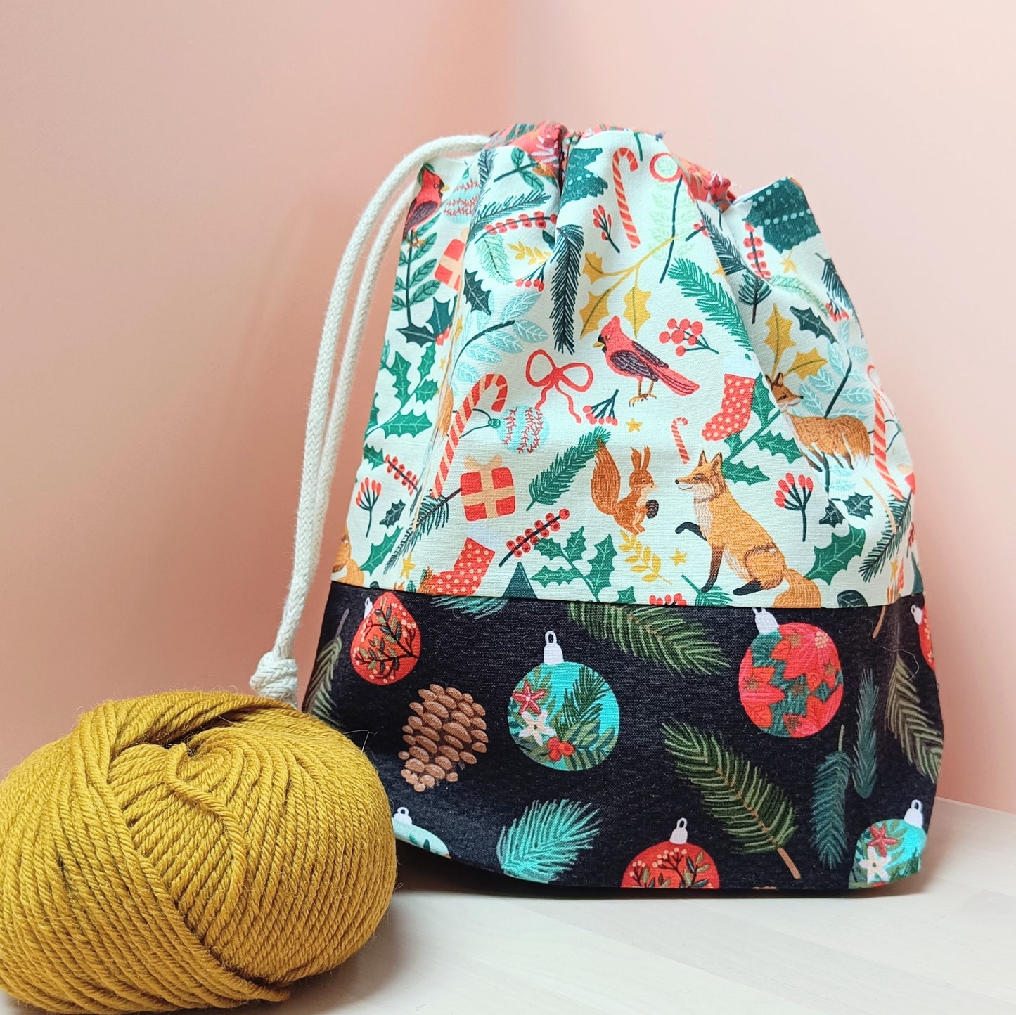 Scarf Drawstring Project Bag