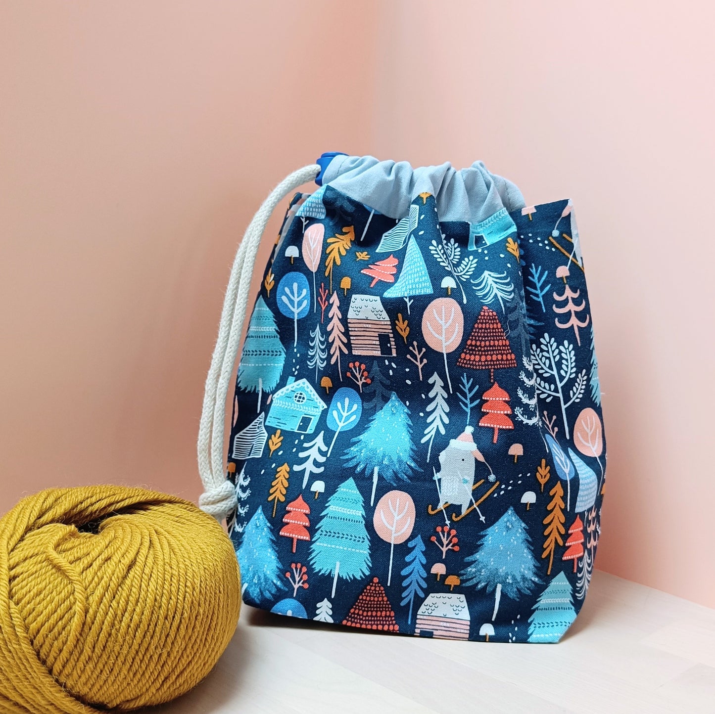Hat Drawstring Project Bag