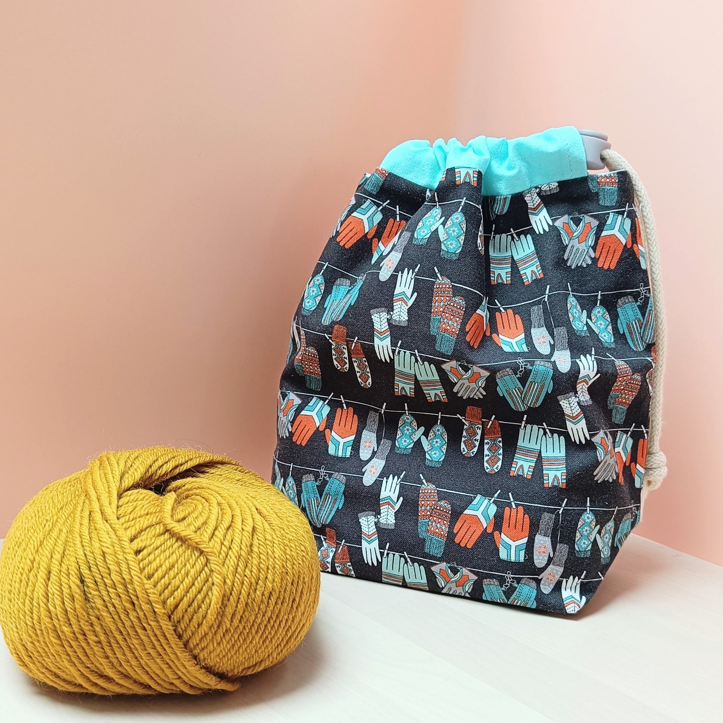 Hat Drawstring Project Bag