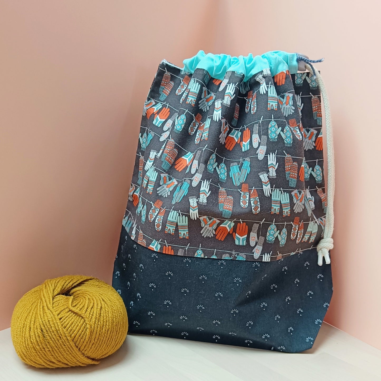 Sweater Drawstring Project Bag