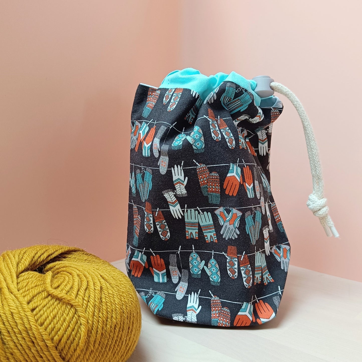 Sock Drawstring Project Bag